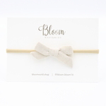 linen schoolgirl bow [cream]