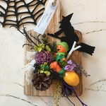 ハッピーハロウィン♪　カッティングボード　吊るしアレンジ　玄関リースにも★ ②