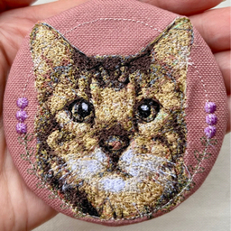 はぴねこ刺繡