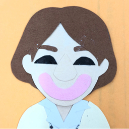 切り絵似顔絵　みか