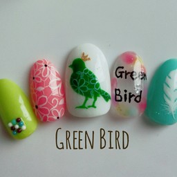 green bird 