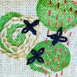 糸とインク　はんこ刺繍雑貨
