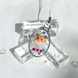 ペット名入れレジンストラップ