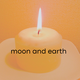 moon and earth