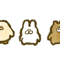 うさぎの達郎と仲間たちო͈̮ 編み物