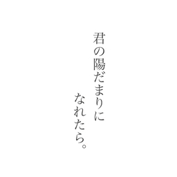 君の陽だまりになれたら。