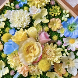 壁のお花畑〜造花アート〜